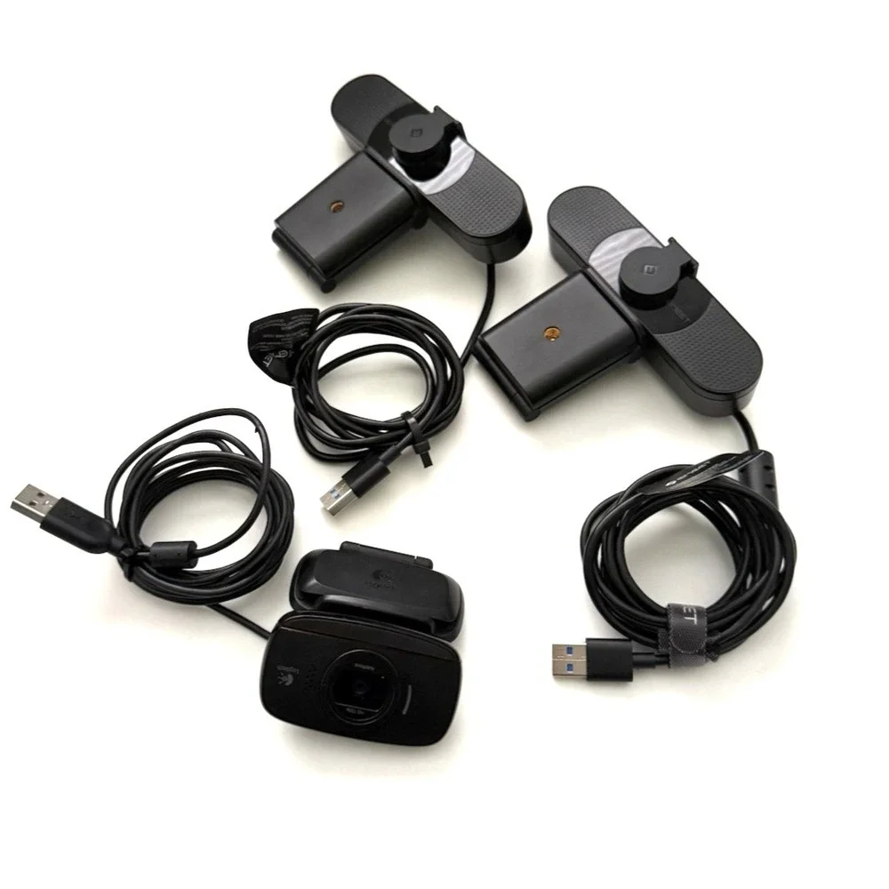 Lot 3 Webcams - 2 EMEET SmartCam C960 1080P HD & 1 Logitech C510 Webcam